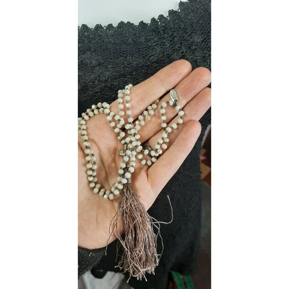 Alexa's Angels Sparkly Glass Tassel Cross Necklace - Picture 5 of 5